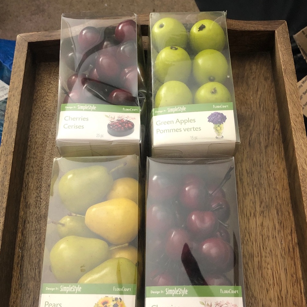 Craft Decorative Faux Fruit Set in Red and Green